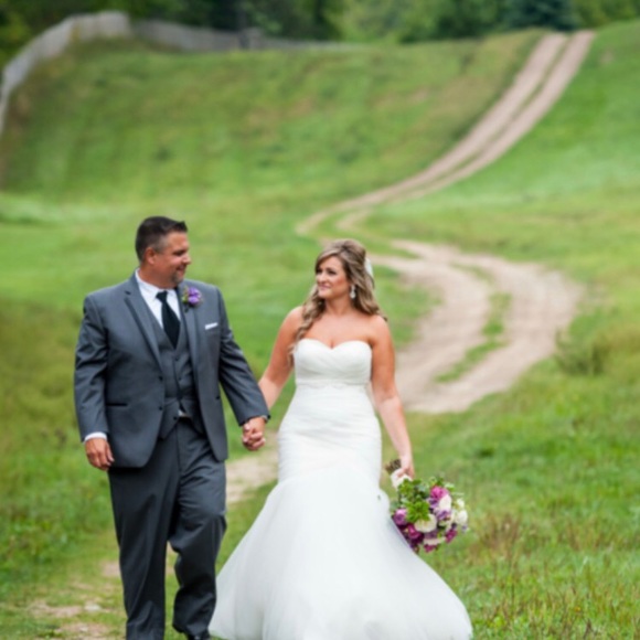 Mori Lee 5108 ivory wedding dress size 12 - Picture 6 of 6